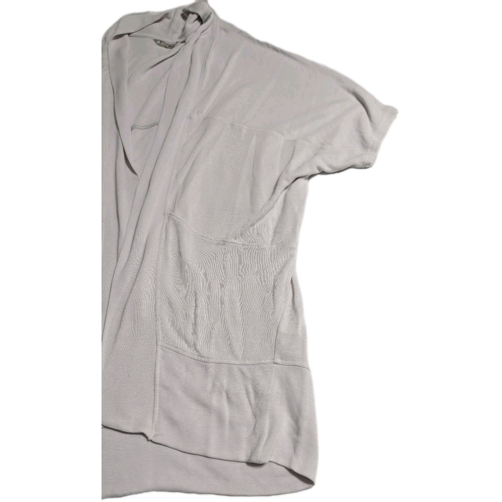 Athleta Womens LP Cream Open Front Wrap Cardigan Lightweight - Picture 3 of 7